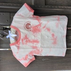 Miles Pink Tie-Dye Ringer Tee For Toddler, 3T